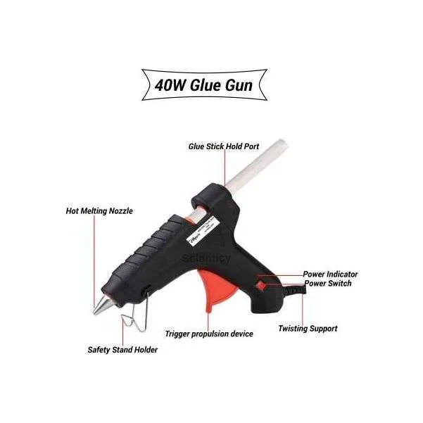 60W Glue Gun with 5 Glue Sticks (11 mm) - Image 3