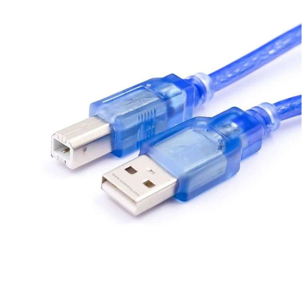 Arduino UNO Cable USB Type-A to Type-B Male 30cm (Blue) best quality 