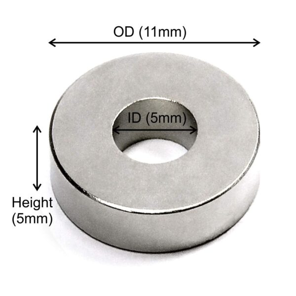 11mm x 5mm x 5mm Neodymium Ring Magnet C