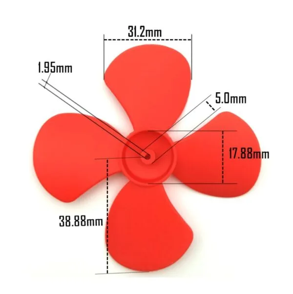 4 blade fan small propeller for 5V  DC toy motors_good quality - Image 3