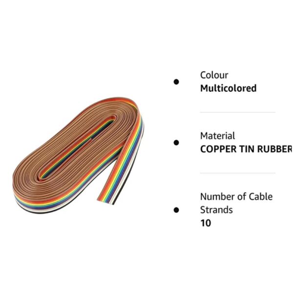 Multi coloured Ribbon Cable Wire 1 meter C