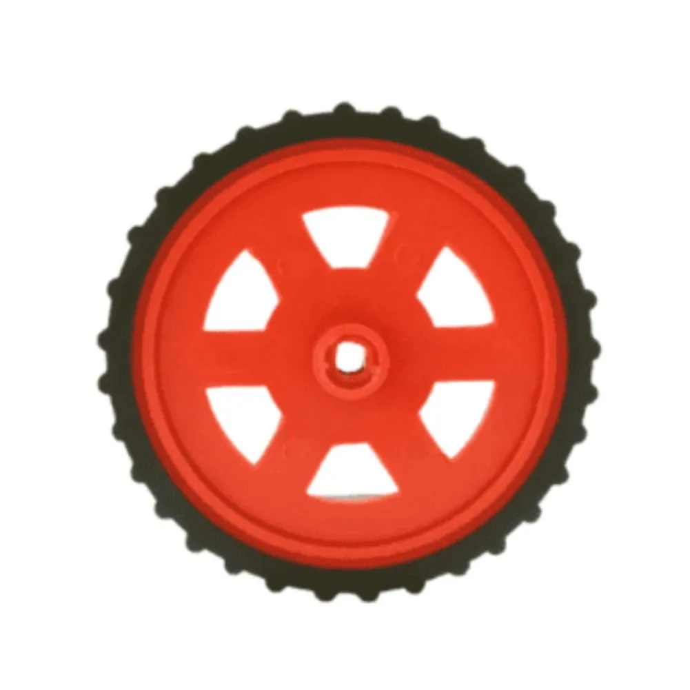 Red BO Motor Wheel 7cm Dia x 1cm Width-Robotics Science Project