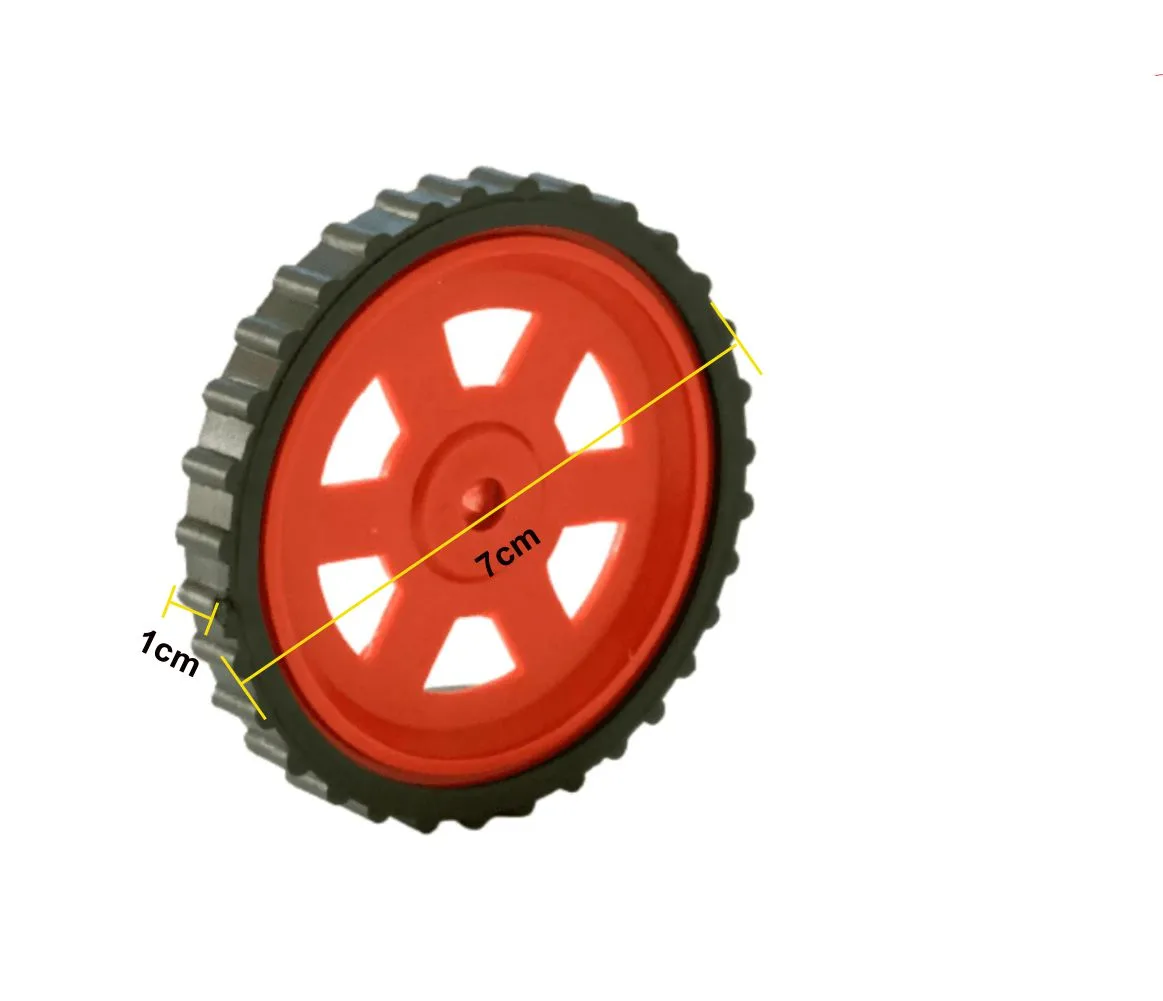 Red BO Motor Wheel 7cm Dia x 1cm Width-Robotics Science Project good quality - Image 2