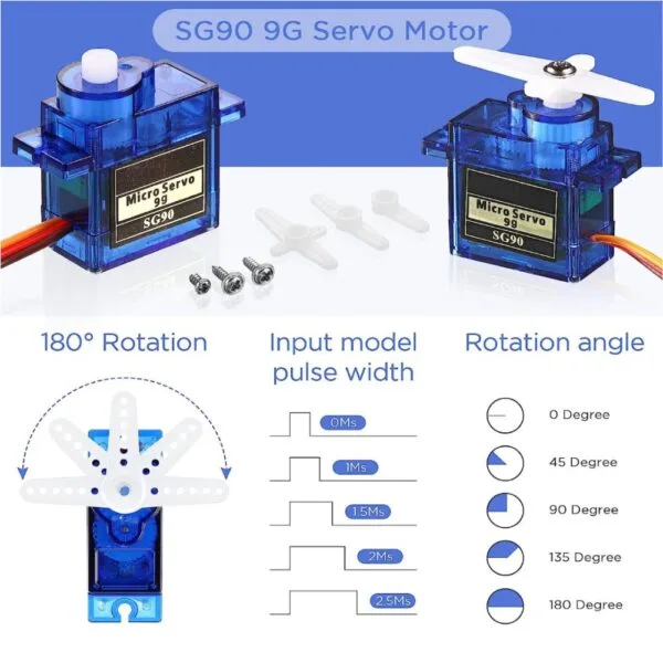 TowerPro SG90 Mini Servo Motor 180 Degree Rotation Standard Quality - Image 4