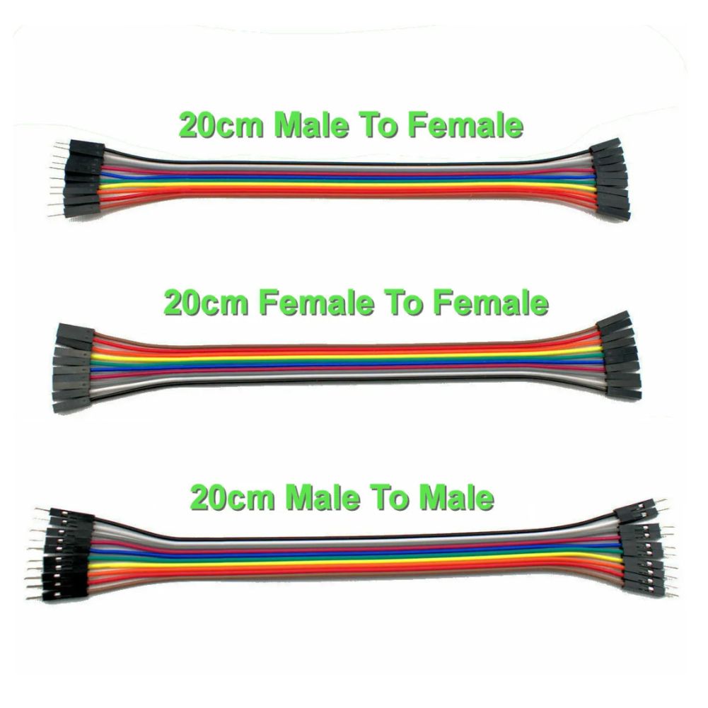 Combo of 3 type Jumper Wire/Cables, F-F, F-M