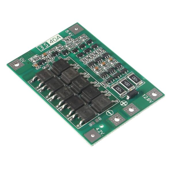 3 Series 40A 18650 Lithium Battery Protection Board 11.1V 12.6V with Balance for Drill Motor Lipo Cell Module