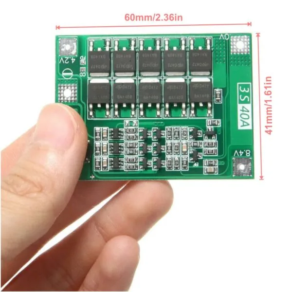 3 Series 40A 18650 Lithium Battery Protection Board 11.1V 12.6V with Balance for Drill Motor Lipo Cell Module good quality - Image 3