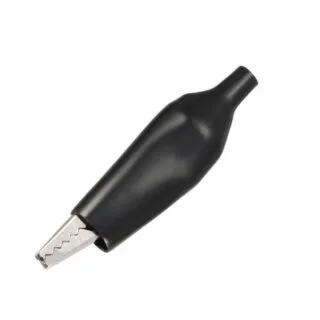 Crocodile Clips -black- 45mm 10A [High Quality] (Alligator / test Lead)