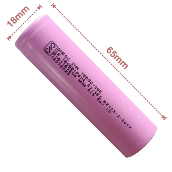 Good quality Dmegc INR 18650 Lithium Ion 2600mAh 3.7v Rechargeable battery/Cell - Image 2