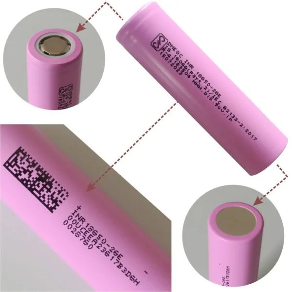 Good quality Dmegc INR 18650 Lithium Ion 2600mAh 3.7v Rechargeable battery/Cell - Image 3