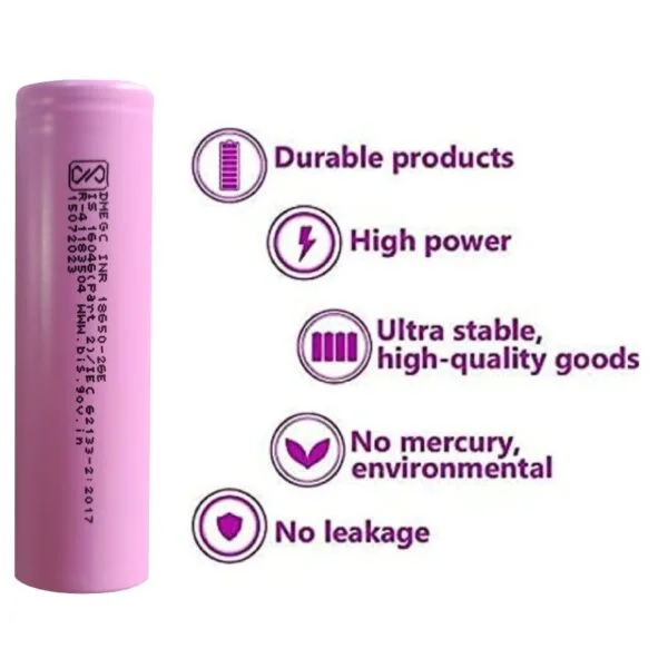 Good quality Dmegc INR 18650 Lithium Ion 2600mAh 3.7v Rechargeable battery/Cell - Image 4