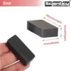 Size diagram infographic showing a 25mm length, 11mm width, and 6mm height ferrite block magnet being held by fingers to demonstrate scale.